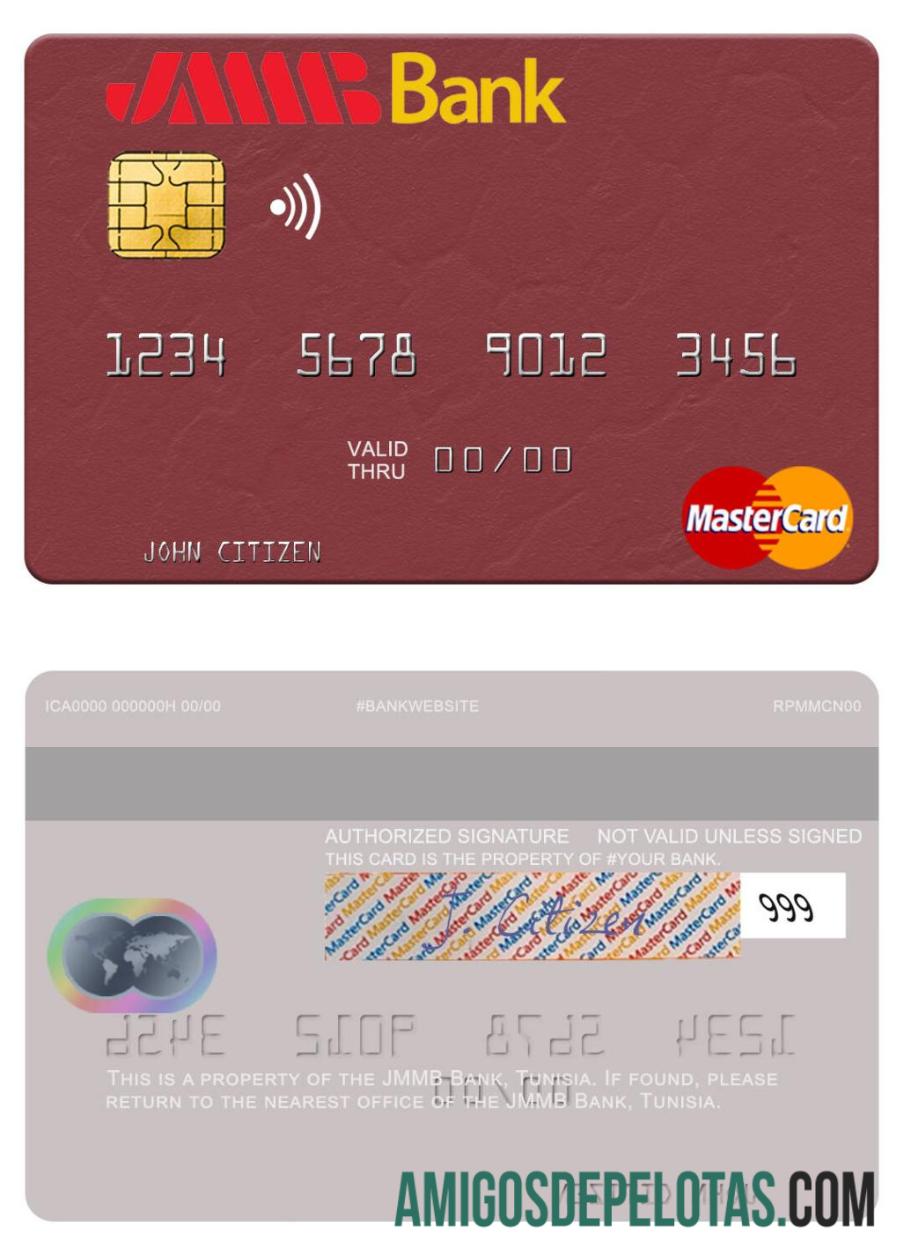 Tunísia JMMB Bank Mastercard baixar para verificação